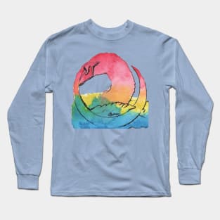 Pansexual Watercolour Swan | Pride Bird Long Sleeve T-Shirt